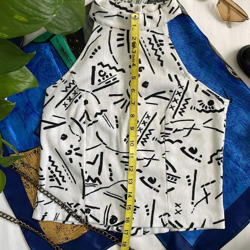 VNTG Oops Too! California High Neck Crop Tank Top - Picture 4 of 7